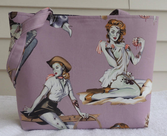 Pin-up Zombies small Tote bag