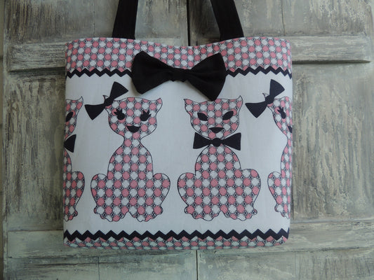 Vintage Retro Kitty Cat Tote