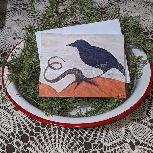 "Blackbird" art print Greeting card